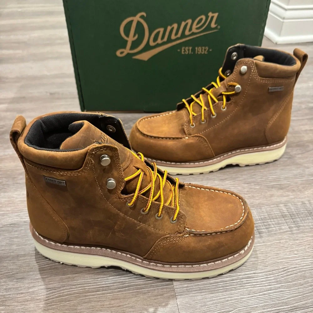 Danner Cedar River 6” Brown Suede Leather Lace Up Boots 14300